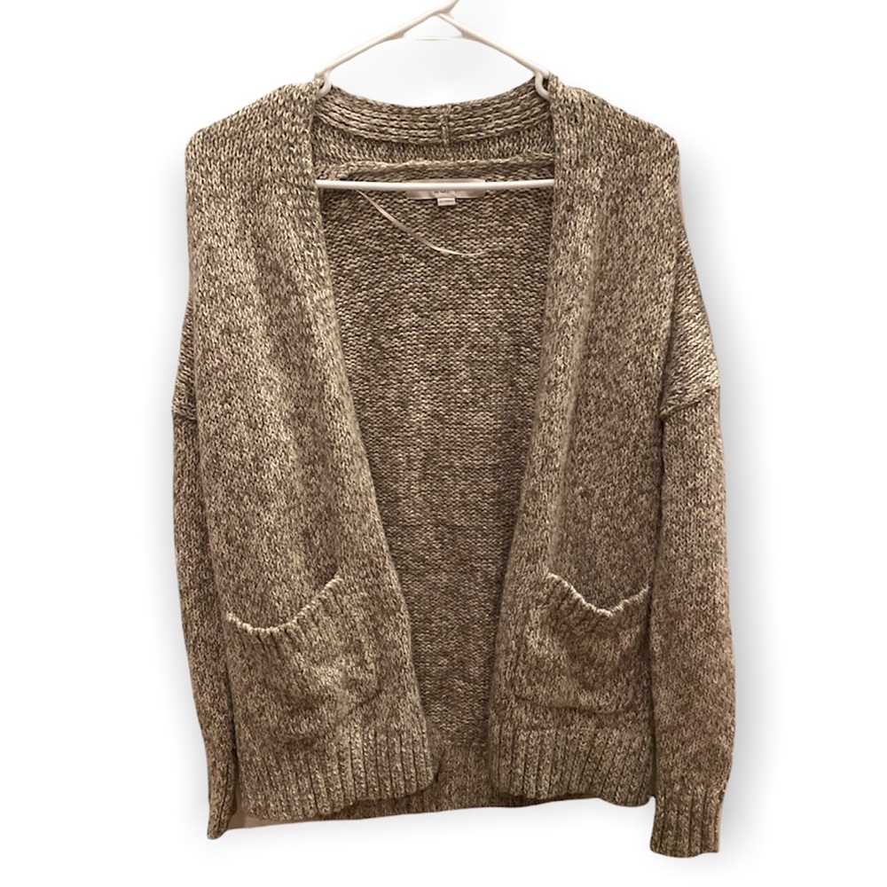 loft tan cardigan